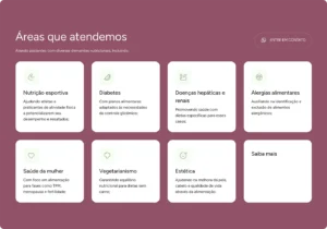 exemplo de seção de áreas que atendemos para nutrionistas